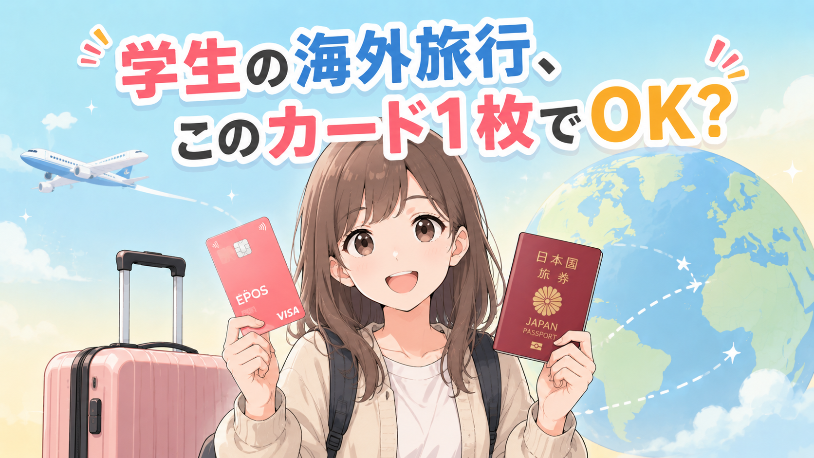 学生の海外旅行はエポスカード一択?｜JCB CARD W・三井住友(NL)と保険・手数料を現役カード会社員が本気比較
