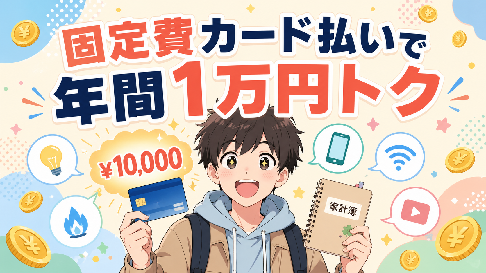 新生活の固定費をカードで払うと年間○万円得する話｜学生でも今日から始められる